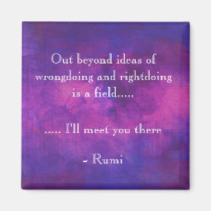 Inspirerend Rumi Quote over Paars Abstract Magneet