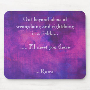 Inspirerend Rumi Quote over Paars Abstract Muismat