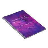 Inspirerend Rumi Quote over Paars Abstract Notitieboek (Rechterzijde)