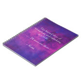 Inspirerend Rumi Quote over Paars Abstract Notitieboek (Linkerzijde)