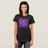 Inspirerend Rumi Quote over Paars Abstract T-shirt (Voorkant volledig)