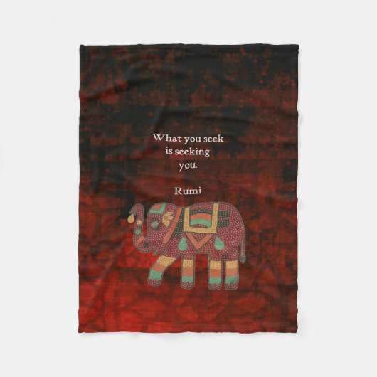 Inspirerend Rumi Wat u zoekt Citaat Fleece Deken (Voorkant)