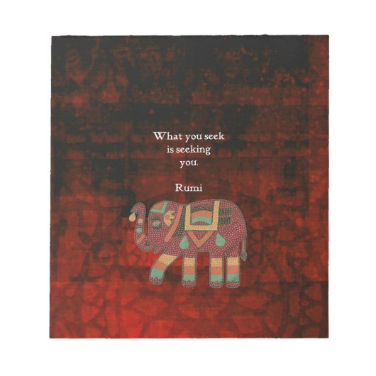 Inspirerend Rumi Wat u zoekt Citaat Notitieblok (Voorkant)