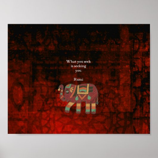 Inspirerend Rumi Wat u zoekt Citaat Poster (Voorkant)
