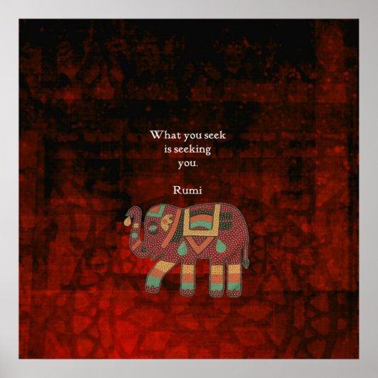Inspirerend Rumi Wat u zoekt Citaat Poster (Voorkant)