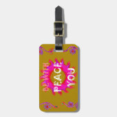 Inspirerend rust zijn met u Vector Design Art Bagagelabel (Voorkant verticaal)