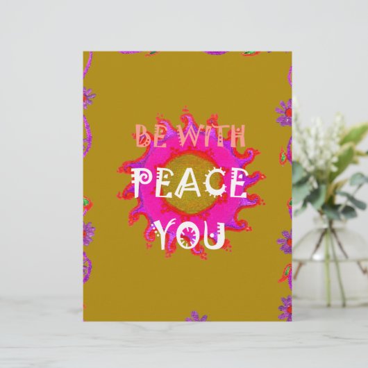 Inspirerend rust zijn met u Vector Design Art Briefhoofd (Staand voorkant)