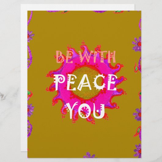 Inspirerend rust zijn met u Vector Design Art Briefhoofd (Voorkant / Achterkant)