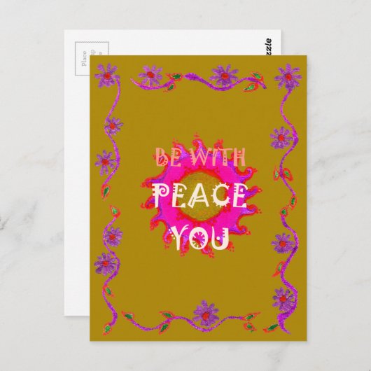 Inspirerend rust zijn met u Vector Design Art Briefkaart (Voorkant / Achterkant)