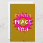 Inspirerend rust zijn met u Vector Design Art Briefpapier (Voorkant / Achterkant)