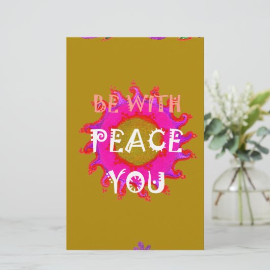 Inspirerend rust zijn met u Vector Design Art Briefpapier (Staand voorkant)