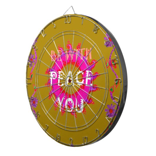 Inspirerend rust zijn met u Vector Design Art Dartbord (Voorkant Rechts)