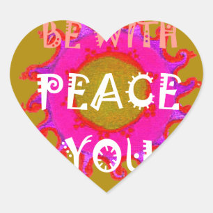 Inspirerend rust zijn met u Vector Design Art Hart Sticker