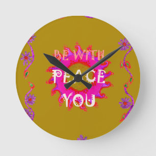 Inspirerend rust zijn met u Vector Design Art Ronde Klok