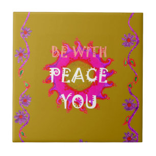 Inspirerend rust zijn met u Vector Design Art Tegeltje