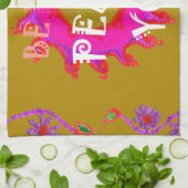 Inspirerend rust zijn met u Vector Design Art Theedoek (Gevouwen)