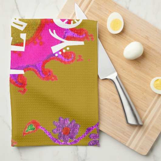 Inspirerend rust zijn met u Vector Design Art Theedoek (Quarter Fold)