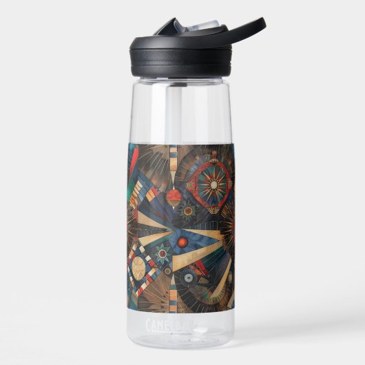Inspirerend saffier "oude inheemse chronisch waterfles (Links)