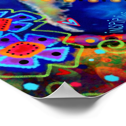 Inspirerend samen aanmoedigen citaat hart poster (Hoek)