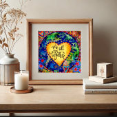 Inspirerend samen aanmoedigen citaat hart poster