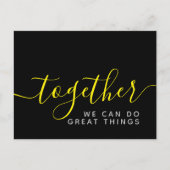 Inspirerend samen kunnen we geweldige dingen doen briefkaart (Voorkant)