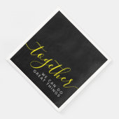 Inspirerend samen kunnen we geweldige dingen doen servet (Hoek)