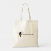 Inspirerend Schattigee bijenwoordspeling Tote Bag (Achterkant)