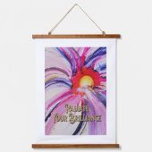 Inspirerend, Schoonheid, Licht, Handgemaakt, Vroli Hangend Wandkleed (Voorkant)