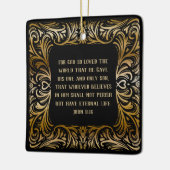 Inspirerend Schrift Johannes 3:16 Kerstgeschenk Keramisch Ornament (Links)