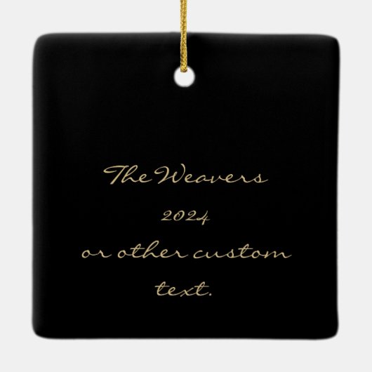 Inspirerend Schrift Johannes 3:16 Kerstgeschenk Keramisch Ornament (Achterkant)