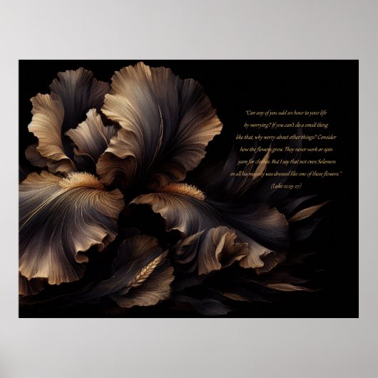 Inspirerend Schrift (Lukas 12:25-27) Poster (Voorkant)