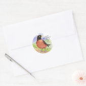 Inspirerend Schrift Quote Waterverf Robin Art Ronde Sticker (Envelop)