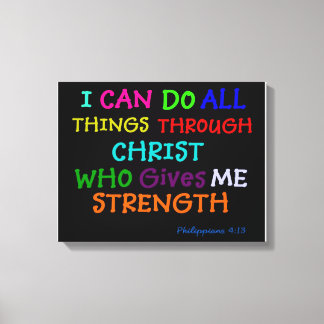 Inspirerend Schrift Verse Wrapped Canvas Print