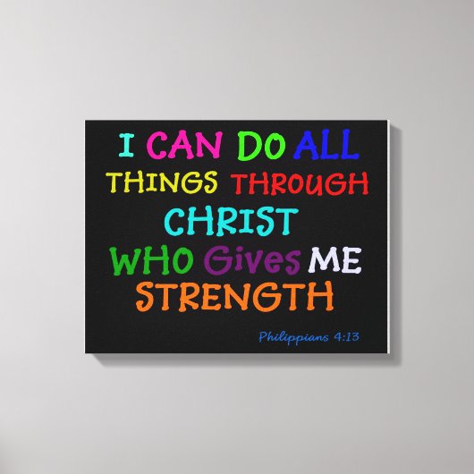 Inspirerend Schrift Verse Wrapped Canvas Print (Voorkant)