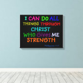 Inspirerend Schrift Verse Wrapped Canvas Print (Insitu (Houten vloer))