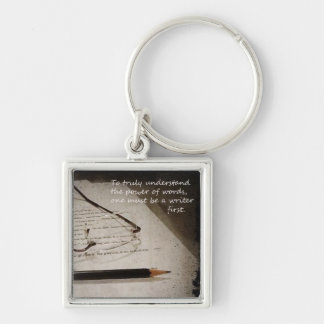 Inspirerend schrijver Sleutelhanger
