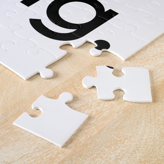 Inspirerend score voor positiviteit | Zwart-wit Legpuzzel (Zijkant)