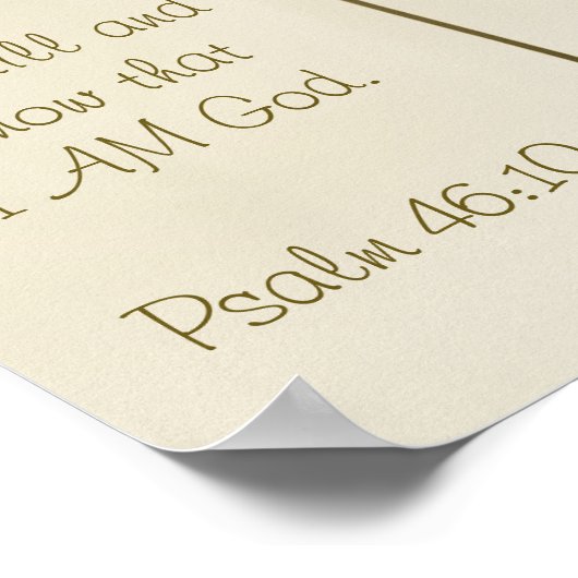 Inspirerend scriptbewerkte, bruine kop poster (Hoek)