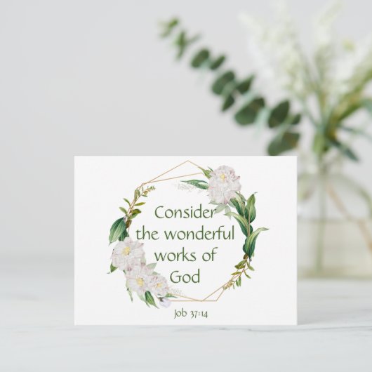 Inspirerend Scriptcitaat Witte Rozen Bloem Briefkaart (Staand voorkant)