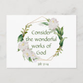 Inspirerend Scriptcitaat Witte Rozen Bloem Briefkaart (Voorkant)