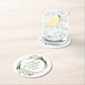 Inspirerend Scriptcitaat Witte Rozen Bloem Ronde Kartonnen Onderzetter (Insitu)