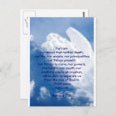 Inspirerend Scriptengel in wolken, Romeinen Briefkaart (Voorkant / Achterkant)