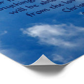 Inspirerend Scriptengel in wolken, Romeinen Poster (Hoek)