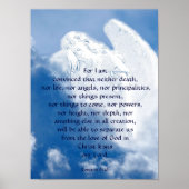 Inspirerend Scriptengel in wolken, Romeinen Poster (Voorkant)