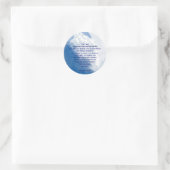 Inspirerend Scriptengel in wolken, Romeinen Ronde Sticker (Tas)