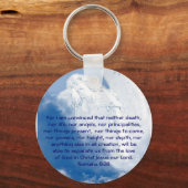 Inspirerend Scriptengel in wolken, Romeinen Sleutelhanger (Voorkant)