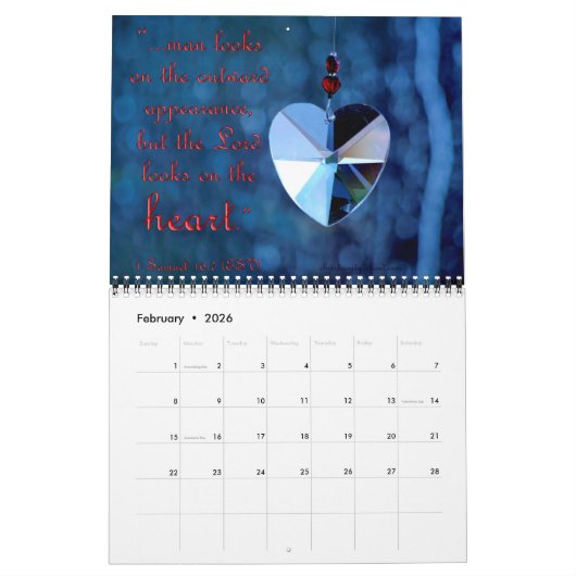 Inspirerend scripts Bijbelrooster Verse agenda Kalender (Feb 2026)