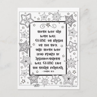 Inspirerend scripts vormen net als sterren kleuren briefkaart