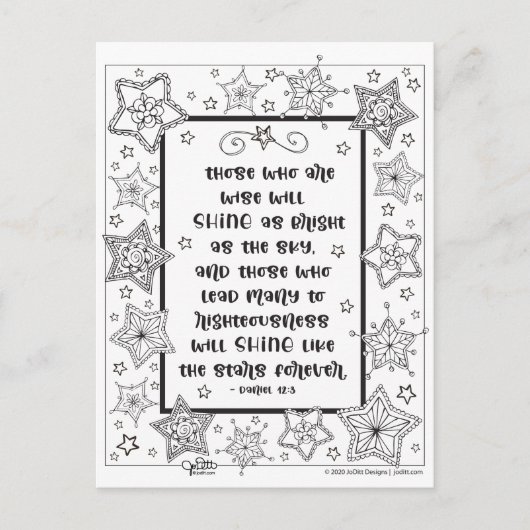 Inspirerend scripts vormen net als sterren kleuren briefkaart (Voorkant)