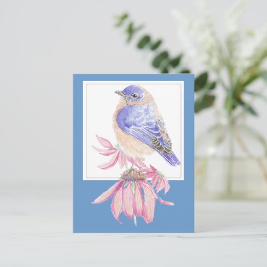 Inspirerend Scripture Isaiah 40:10 Bluebird Briefkaart (Staand voorkant)